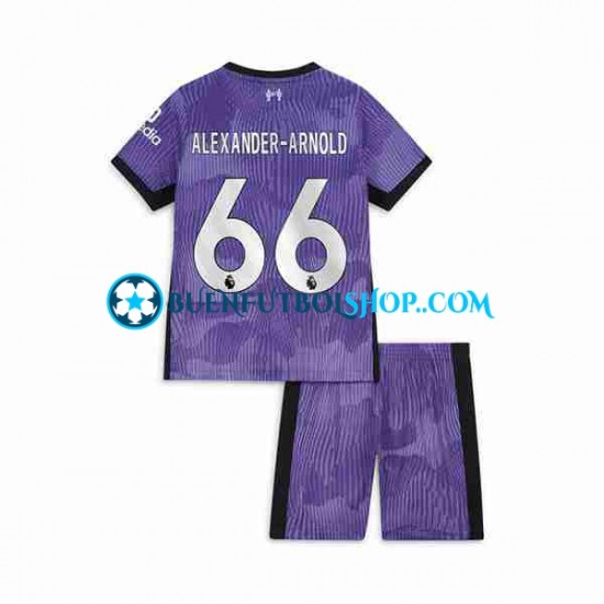 Camiseta de Fútbol Liverpool Alexander-Arnold 66 2023-2024 Tercera Equipación Manga Corta Niño