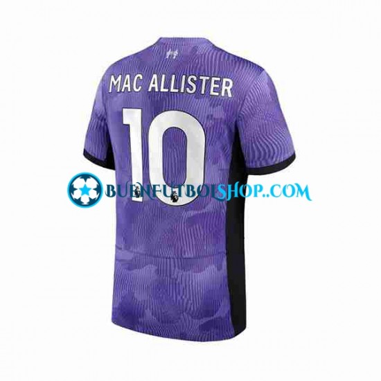 Camiseta de Fútbol Liverpool Alexis Mac Allister 10 2023-2024 Tercera Equipación Manga Corta Hombre