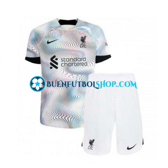 Camiseta de Fútbol Liverpool 2022-2023 Segunda Equipación Manga Corta Niño