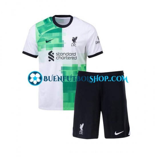 Camiseta de Fútbol Liverpool 2023-2024 Segunda Equipación Manga Corta Niño