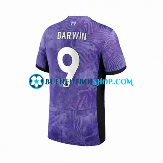 Camiseta de Fútbol Liverpool Darwin Nunez 9 2023-2024 Tercera Equipación Manga Corta Hombre