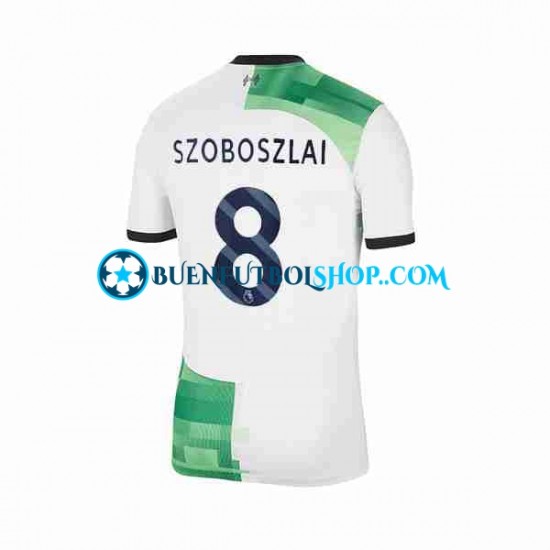 Camiseta de Fútbol Liverpool Dominik Szoboszlai 8 2023-2024 Segunda Equipación Manga Corta Hombre