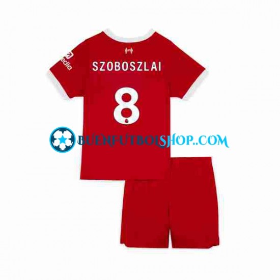 Camiseta de Fútbol Liverpool Dominik Szoboszlai 8 2023 Primera Equipación Manga Corta Niño