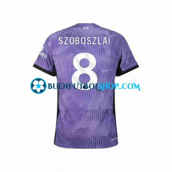 Camiseta de Fútbol Liverpool Dominik Szoboszlai 8 2023-2024 Tercera Equipación Manga Corta Hombre