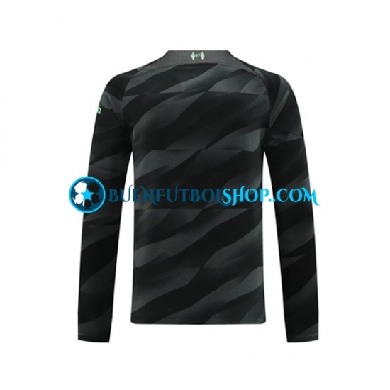 Camiseta de Fútbol Liverpool Portero 2023-2024 Segunda Equipación Manga Larga Hombre