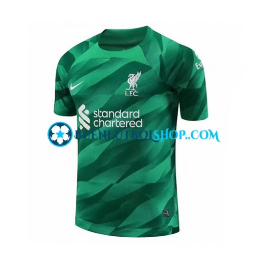 Camiseta de Fútbol Liverpool Portero 2023-2024 Primera Equipación Manga Corta Hombre