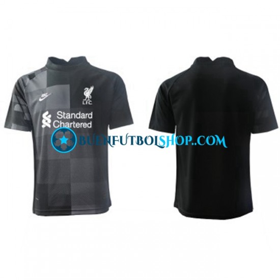 Camiseta de Fútbol Liverpool Portero 2021-2022 Tercera Equipación Manga Corta Hombre