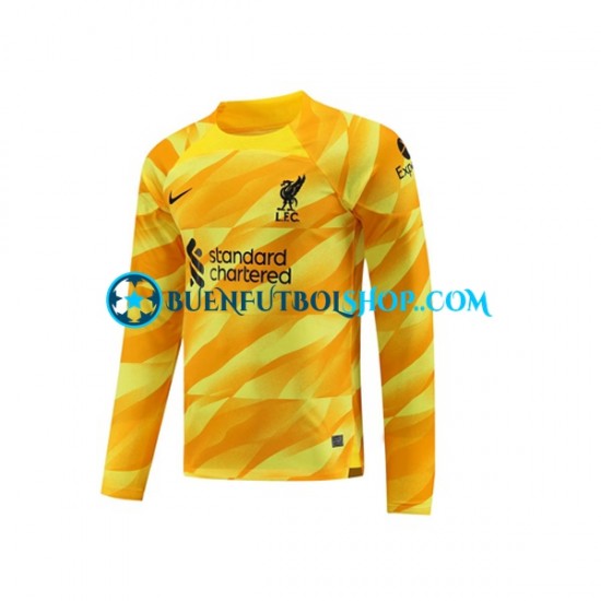 Camiseta de Fútbol Liverpool Portero 2023-2024 Tercera Equipación Manga Larga Hombre