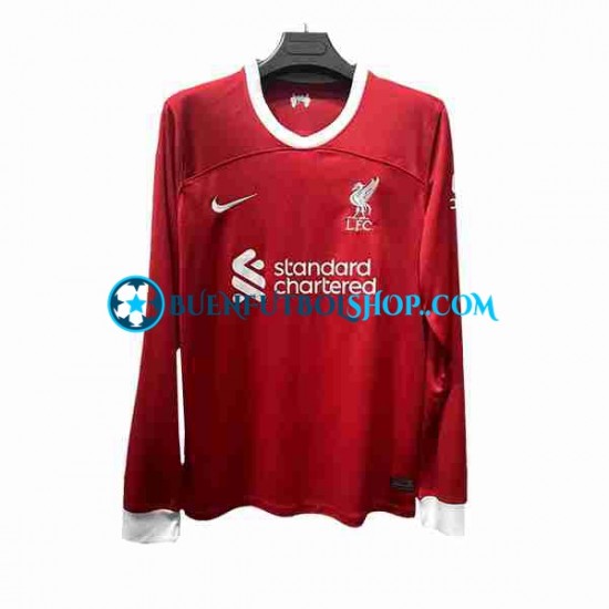 Camiseta de Fútbol Liverpool 2023-2024 Primera Equipación Manga Larga Hombre