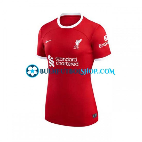 Camiseta de Fútbol Liverpool 2023-2024 Primera Equipación Manga Corta para Mujer