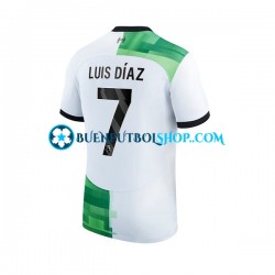 Camiseta de Fútbol Liverpool Luis Diaz 7 2023-2024 Segunda Equipación Manga Corta Hombre