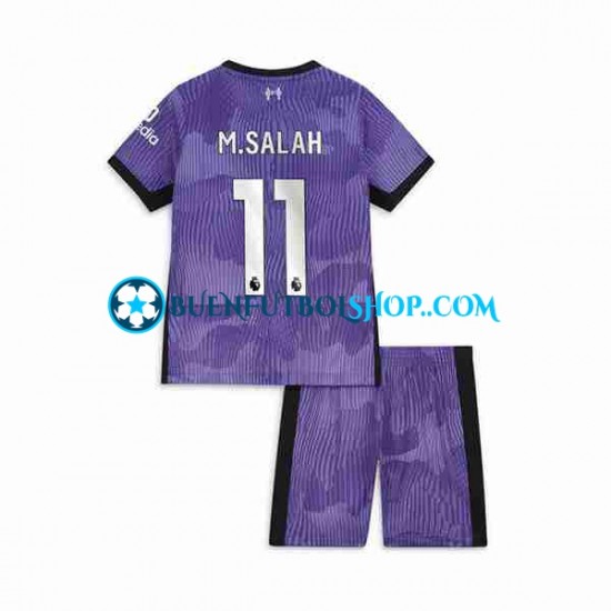 Camiseta de Fútbol Liverpool M.Salah 11 2023-2024 Tercera Equipación Manga Corta Niño