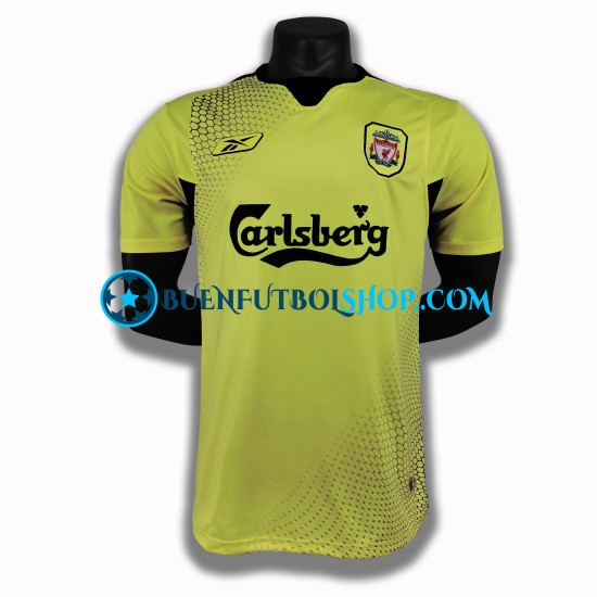 Camiseta de Fútbol Liverpool Retro 2004-2005 Segunda Equipación Manga Corta Hombre