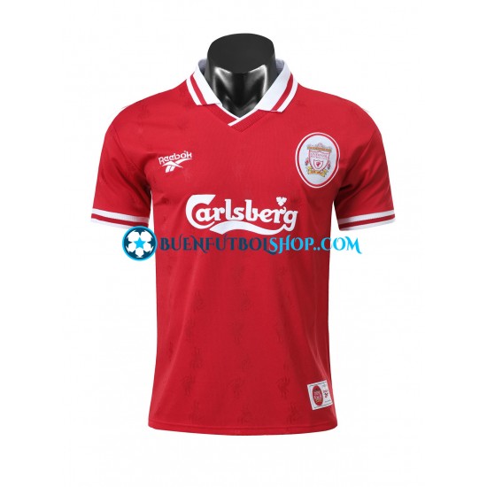 Camiseta de Fútbol Liverpool Retro 1996-1997 Primera Equipación Manga Corta Hombre