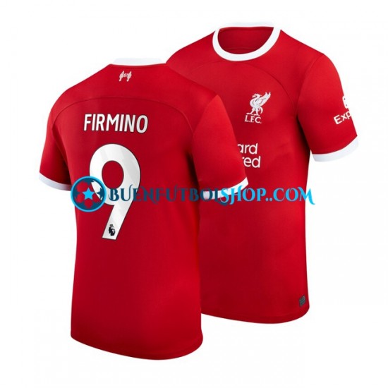 Camiseta de Fútbol Liverpool Roberto Firmino 9 2023-2024 Primera Equipación Manga Corta Hombre