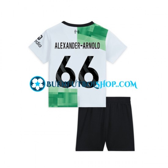 Camiseta de Fútbol Liverpool Trent Alexander-Arnold 66 2023-2024 Segunda Equipación Manga Corta Niño