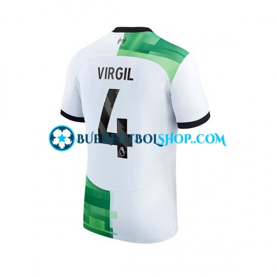 Camiseta de Fútbol Liverpool Virgil van Dijk 4 2023-2024 Segunda Equipación Manga Corta Hombre