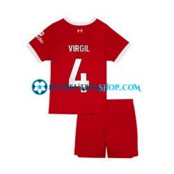 Camiseta de Fútbol Liverpool Virgil van Dijk 4 2023-2024 Primera Equipación Manga Corta Niño Camiseta de Fútbol Liverpool Virgil van Dijk 4 2023-2024 Primera Equipación Manga Corta Niño