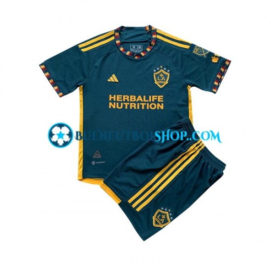 Camiseta de Fútbol Los Angeles Galaxy 2023-2024 Segunda Equipación Manga Corta Niño