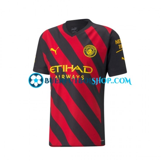 Camiseta de Fútbol Manchester City 2022-2023 Segunda Equipación Manga Corta Hombre