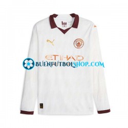 Camiseta de Fútbol Manchester City 2023-2024 Segunda Equipación Manga Larga Hombre