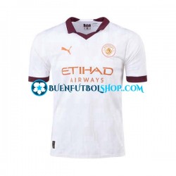 Camiseta de Fútbol Manchester City 2023-2024 Segunda Equipación Manga Corta Hombre