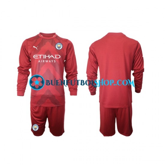 Camiseta de Fútbol Manchester City Portero 2022-2023 Primera Equipación Manga Larga Niño