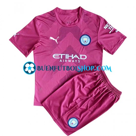 Camiseta de Fútbol Manchester City Portero 2022-2023 Primera Equipación Manga Corta Niño