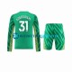 Camiseta de Fútbol Manchester City Portero Ederson Moraes 31 2023-2024 Primera Equipación Manga Larga Niño