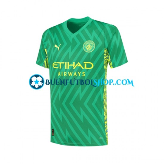 Camiseta de Fútbol Manchester City Portero 2023-2024 Primera Equipación Manga Corta Hombre