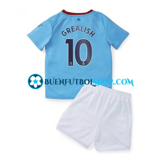 Camiseta de Fútbol Manchester City Grealish 10 2022-2023 Primera Equipación Manga Corta Niño