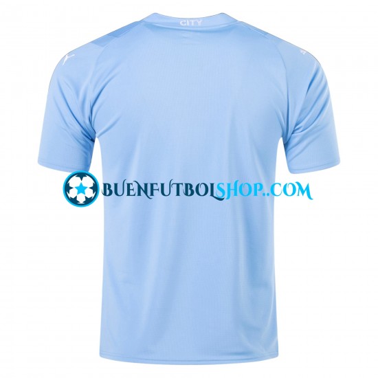 Camiseta de Fútbol Manchester City 2023-2024 Primera Equipación Manga Corta Hombre