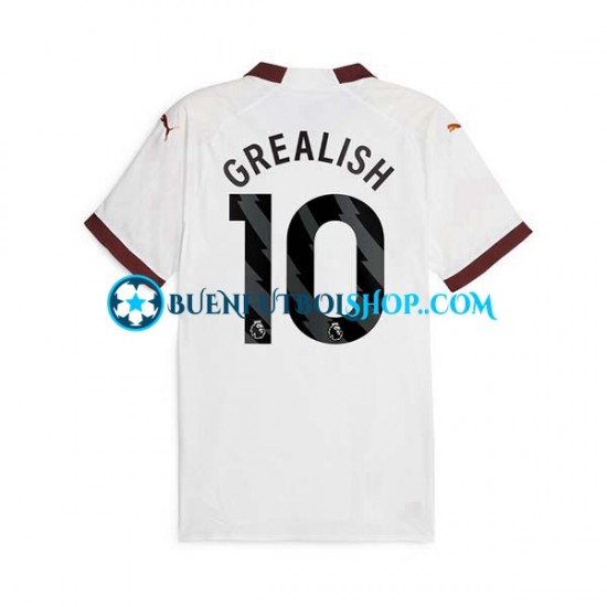 Camiseta de Fútbol Manchester City Jack Grealish 10 2023-2024 Segunda Equipación Manga Corta Hombre