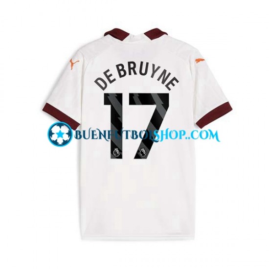 Camiseta de Fútbol Manchester City Kevin De Bruyne 17 2023-2024 Segunda Equipación Manga Corta Hombre