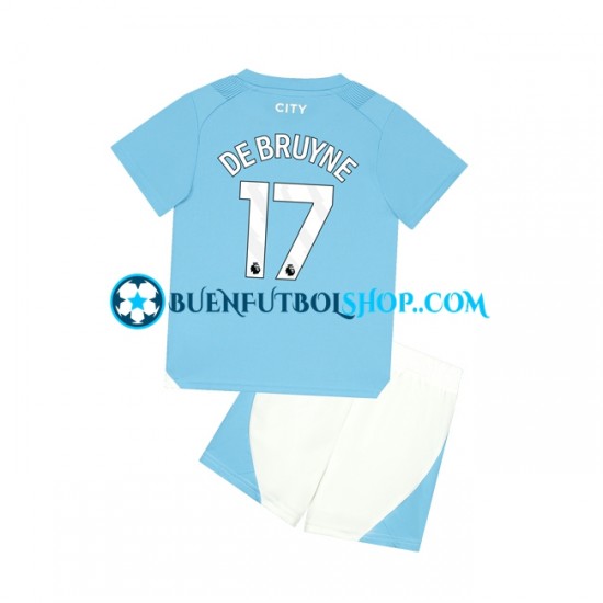 Camiseta de Fútbol Manchester City Kevin De Bruyne 17 2023-2024 Primera Equipación Manga Corta Niño