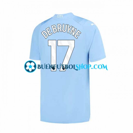 Camiseta de Fútbol Manchester City Kevin De Bruyne 17 2023-2024 Primera Equipación Manga Corta Hombre