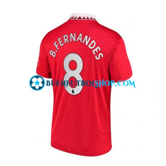 Camiseta de Fútbol Manchester United Bruno Fernandes 8 2022-2023 Primera Equipación Manga Corta Hombre