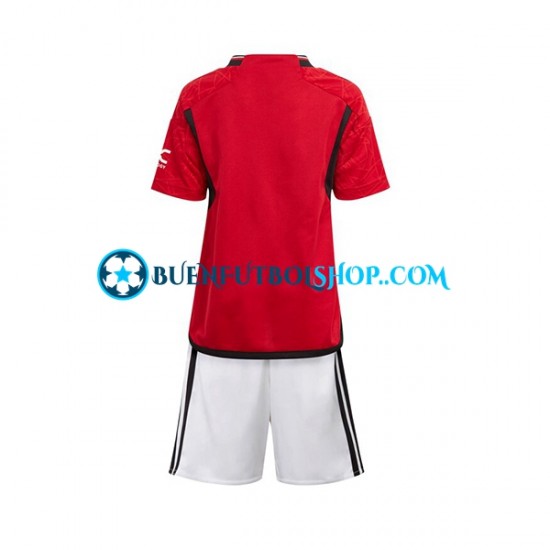 Camiseta de Fútbol Manchester United 2023-2024 Primera Equipación Manga Corta Niño