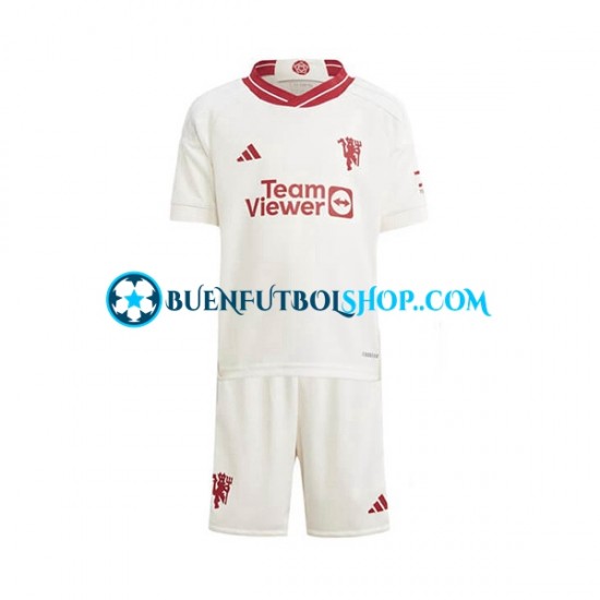 Camiseta de Fútbol Manchester United 2023-2024 Tercera Equipación Manga Corta Niño