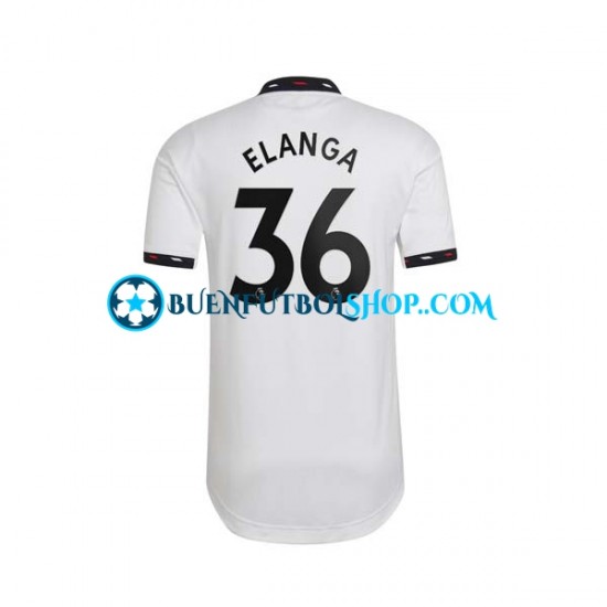 Camiseta de Fútbol Manchester United Elanga 36 2022-2023 Segunda Equipación Manga Corta Hombre