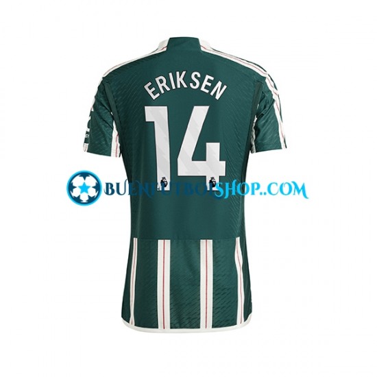 Camiseta de Fútbol Manchester United Eriksen 14 2023-2024 Segunda Equipación Manga Corta Hombre