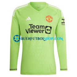 Camiseta de Fútbol Manchester United Portero Andre Onana 24 2023-2024 Primera Equipación Manga Larga Hombre
