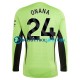 Camiseta de Fútbol Manchester United Portero Andre Onana 24 2023-2024 Primera Equipación Manga Larga Hombre