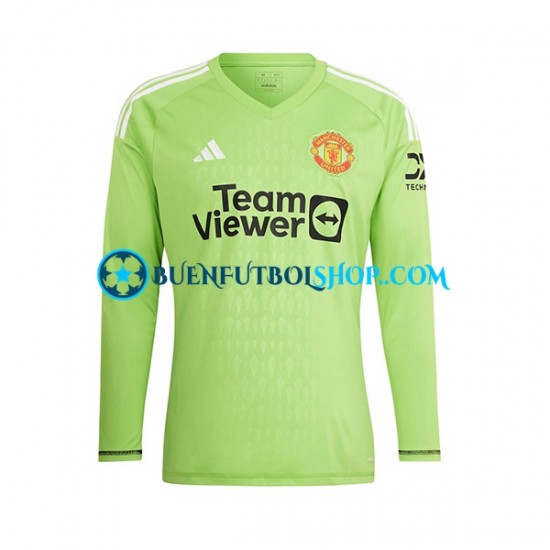 Camiseta de Fútbol Manchester United Portero 2023-2024 Primera Equipación Manga Larga Hombre