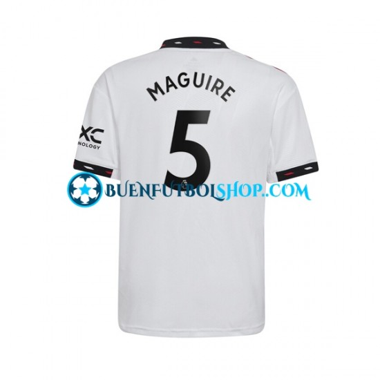 Camiseta de Fútbol Manchester United Harry Maguire 5 2022-2023 Segunda Equipación Manga Corta Hombre