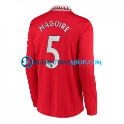 Camiseta de Fútbol Manchester United Harry Maguire 5 2022-2023 Primera Equipación Manga Larga Hombre Camiseta de Fútbol Manchester United Harry Maguire 5 2022-2023 Primera Equipación Manga Larga Hombre
