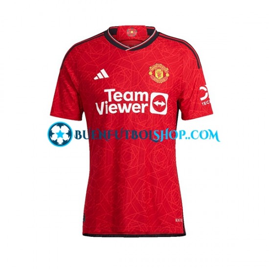 Camiseta de Fútbol Manchester United 2023-2024 Primera Equipación Manga Corta para Mujer