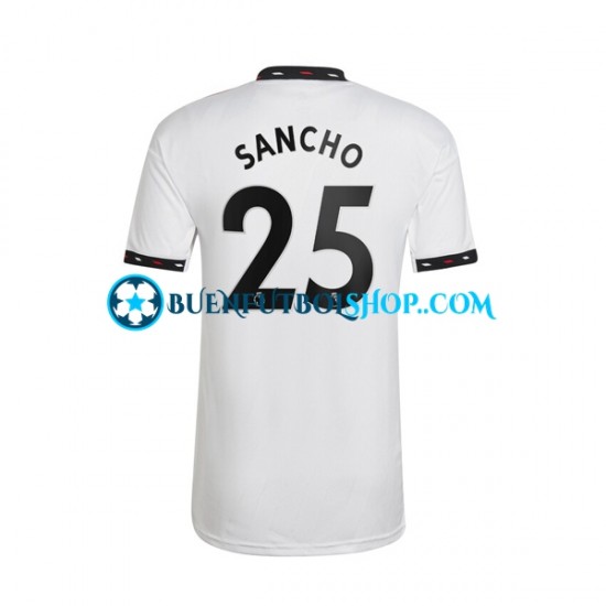 Camiseta de Fútbol Manchester United Jadon Sancho 25 2022-2023 Segunda Equipación Manga Corta Hombre