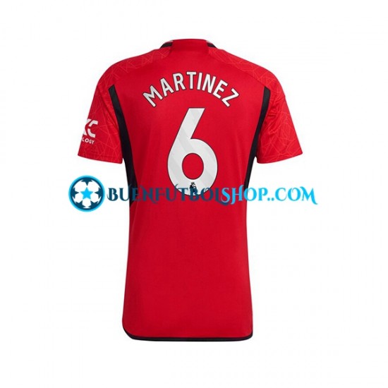 Camiseta de Fútbol Manchester United Lisandro Martinez 6 2023-2024 Primera Equipación Manga Corta Hombre