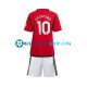 Camiseta de Fútbol Manchester United Marcus Rashford 10 2023-2024 Primera Equipación Manga Corta Niño